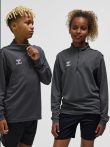   Hummel Authentic 1/4 cipzáras sötétszürke gyerek pulóver