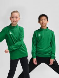 Hummel Authentic 1/4 cipzáras zöld gyerek pulóver