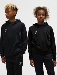 Hummel Authentic poly kapucnis fekete gyerek pulóver