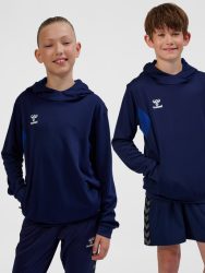Hummel Authentic poly kapucnis sötétkék gyerek pulóver
