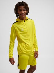  Hummel Authentic poly kapucnis sárga unisex cipzáras szabadidő felső