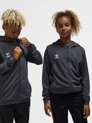 Hummel Authentic kapucnis sötétszürke gyerek cipzáras szabadidő felső