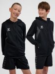   Hummel Authentic kapucnis fekete gyerek cipzáras szabadidő felső