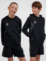 Hummel Authentic kapucnis fekete gyerek cipzáras szabadidő felső
