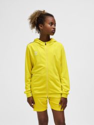 Hummel Authentic kapucnis sárga gyerek cipzáras szabadidő felső