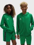    Hummel Authentic kapucnis zöld gyerek cipzáras szabadidő felső