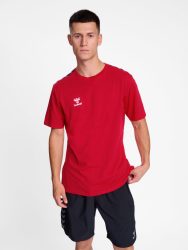 Hummel Authentic pamut piros unisex póló