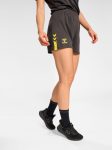 Hummel Active sötétszürke/sárga női rövidnadrág