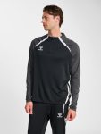 Hummel Lead 2.0 1/4 cipzáros fekete férfi pulóver