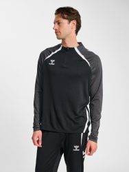 Hummel Lead 2.0 1/4 cipzáros fekete férfi pulóver