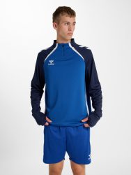 Hummel Lead 2.0 1/4 cipzáros kék férfi pulóver