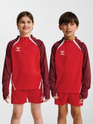 Hummel Lead 2.0 1/4 cipzáros piros gyerek pulóver