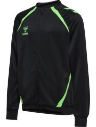 Hummel Lead 2.0 cipzáros fekete/zöld gyerek tréning felső