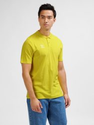 Hummel Go 2.0 pamut sárga unisex galléros póló