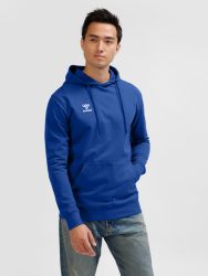 Hummel Go 2.0 pamut kapucnis kék unisex pulóver