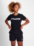 Hummel Go 2.0 Logo pamut fekete női póló