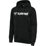 Hummel Go 2.0 Logo pamut kapucnis fekete unisex pulóver