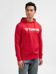 Hummel Go 2.0 Logo pamut kapucnis piros unisex pulóver