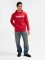 Hummel Go 2.0 Logo pamut kapucnis piros unisex pulóver