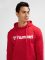 Hummel Go 2.0 Logo pamut kapucnis piros unisex pulóver