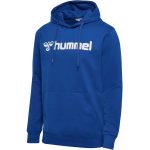 Hummel Go 2.0 Logo pamut kapucnis kék unisex pulóver