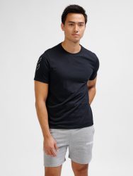 Hummel Elemental chevron pamut fekete unisex póló