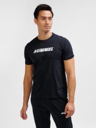 Hummel Elemental Logo pamut fekete unisex póló