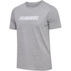 Hummel Elemental Logo pamut szürke unisex póló