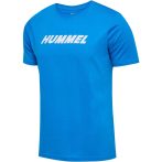 Hummel Elemental Logo pamut kék unisex póló