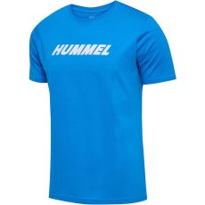 Hummel Elemental Logo pamut kék unisex póló