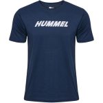 Hummel Elemental Logo pamut sötétkék unisex póló