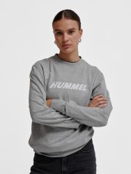 Hummel Elemental pamut szürke unisex pulóver