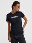 Hummel Elemental Logo pamut fekete női póló