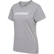 Hummel Elemental Logo pamut szürke női póló