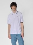 Hummel Loose bee fehér unisex galléros póló