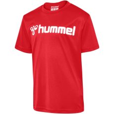 Hummel Logo piros férfi póló