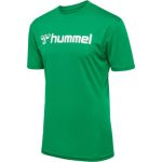 Hummel Logo zöld férfi póló