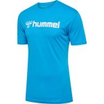 Hummel Logo világoskék férfi póló