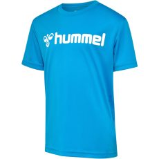 Hummel Logo világoskék férfi póló