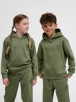  Hummel Clean pamut kapucnis zöld gyerek pulóver
