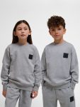 Hummel Clean pamut szürke gyerek pulóver