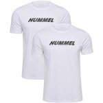 Hummel Elemental Logo pamut fehér unisex póló 2 darab