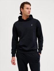 Hummel Pulse pamut kapucnis fekete unisex pulóver