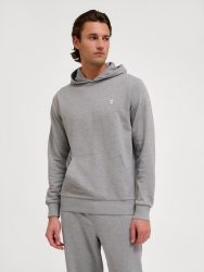 Hummel Pulse pamut kapucnis szürke unisex pulóver