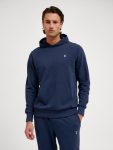 Hummel Pulse pamut kapucnis sötétkék unisex pulóver