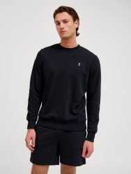 Hummel Pulse pamut fekete unisex pulóver