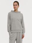 Hummel Pulse pamut kapucnis szürke női pulóver