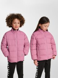 Hummel Junior könnyű, steppelt rózsaszín gyerek kabát