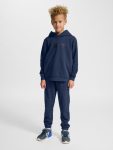 Hummel Jr Base pamut kapucnis sötétkék gyerek pulóver