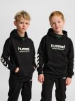 Hummel Jr Logo pamut kapucnis fekete gyerek pulóver